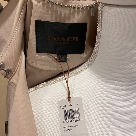 Coach Satin Combo Trench NWT - Picture 8 of 12